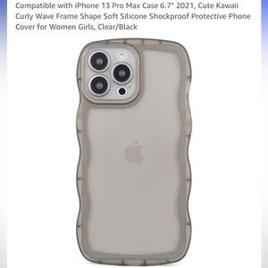 Silicone Shockproof iPhone 13 Pro Max Case - Clear/Black